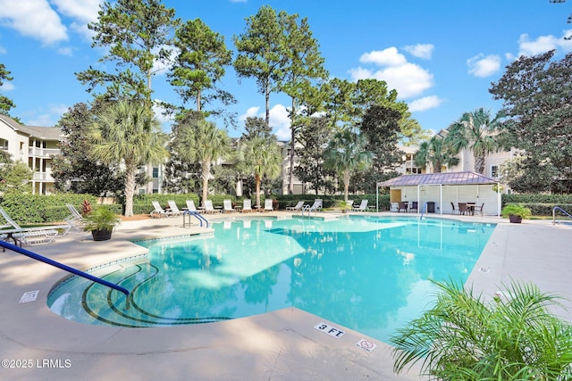 view of pool with a patio