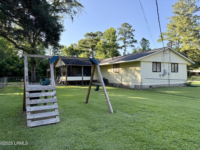 26 Mallard St, Ridgeland, SC 29936 - view of side of home with crawl space and a sunroom