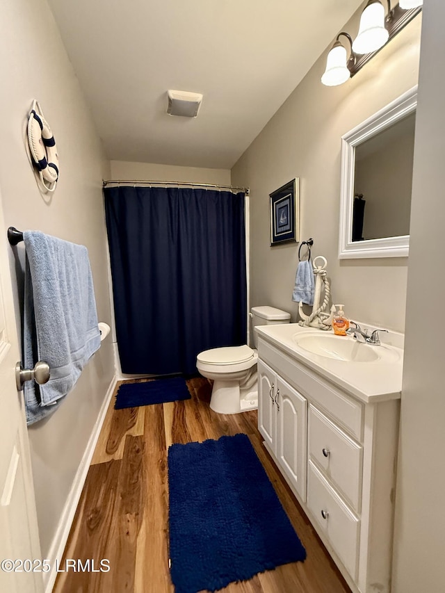 26 Mallard St, Ridgeland, SC 29936 - bathroom featuring vanity, wood finished floors, and a shower with curtain