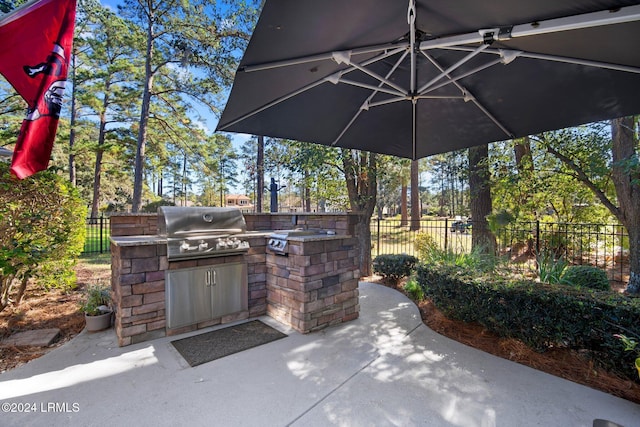 view of patio / terrace with grilling area and exterior kitchen