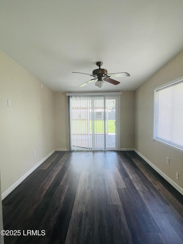 3005 Shell Point Rd, Beaufort, SC 29906 - unfurnished room featuring dark wood-style floors and a ceiling fan