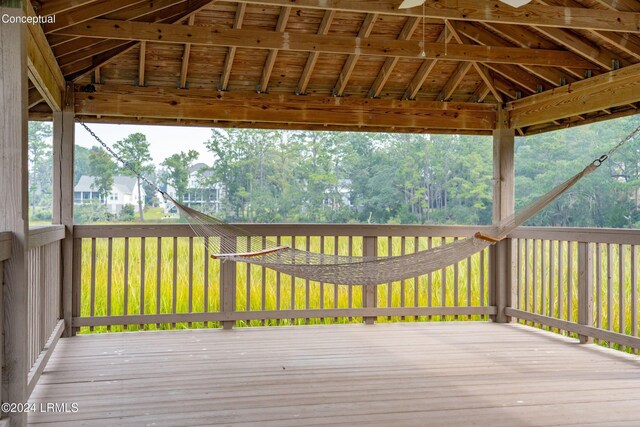 view of wooden deck