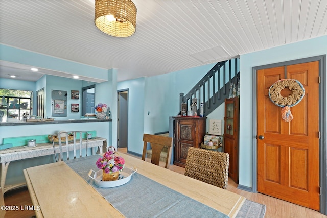 31 Anchorage Pt Unit 31, Hilton Head Island, SC 29928 - dining room featuring stairway and wood finished floors