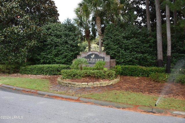 view of community sign