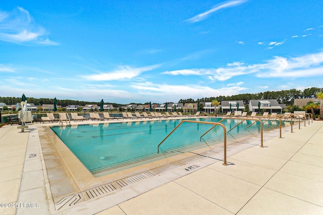 view of pool with a patio