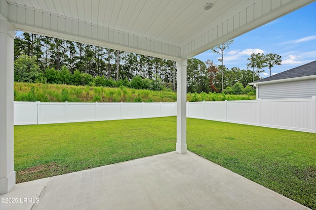 view of yard with a patio