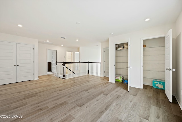 interior space with light wood-type flooring