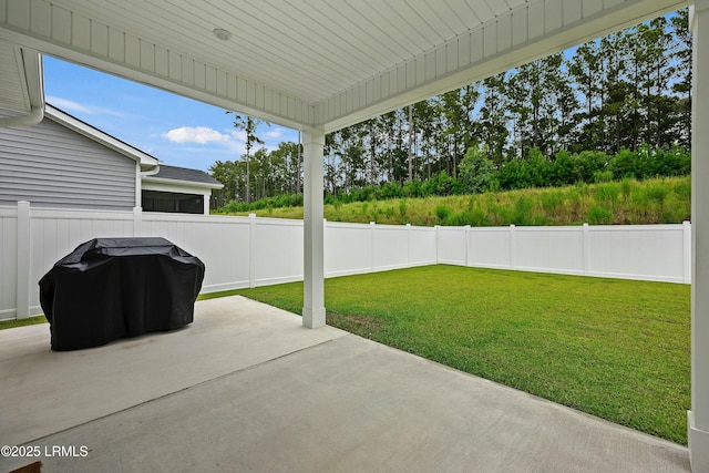 view of patio featuring area for grilling