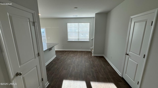 24 Twickenham Loop, Yemassee, SC 29945 - hall featuring dark wood-style floors and baseboards