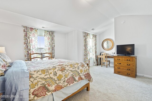 257 Garden Gate Cir E, Hardeeville, SC 29927 - bedroom featuring carpet and vaulted ceiling