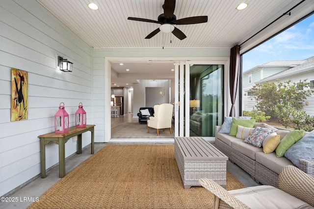 view of sunroom