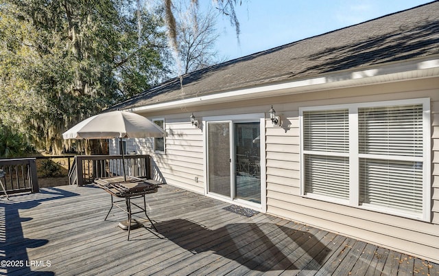 view of wooden deck