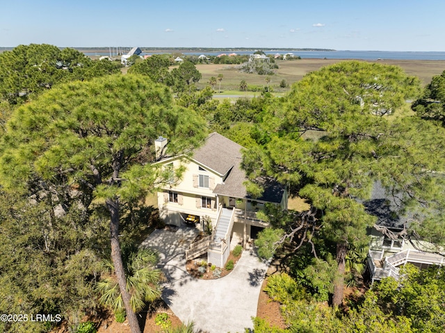 3 Ocean Marsh Ln, Harbor Island, SC 29920 - view from above of property with a large body of water