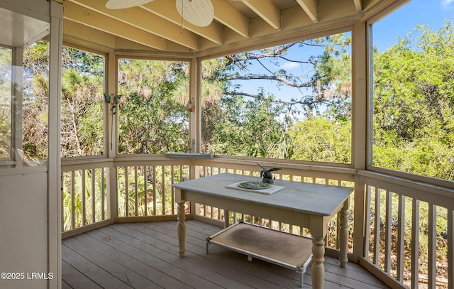 3 Ocean Marsh Ln, Harbor Island, SC 29920 - sunroom featuring a ceiling fan