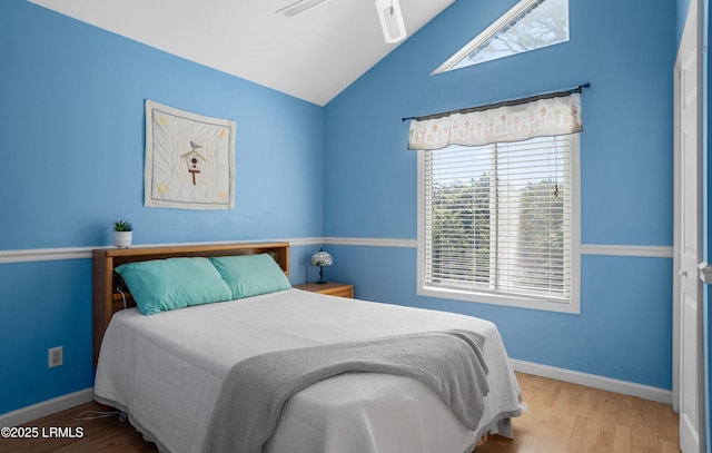 3 Ocean Marsh Ln, Harbor Island, SC 29920 - bedroom featuring vaulted ceiling and wood finished floors