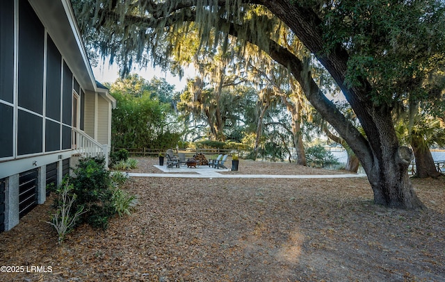 view of yard with a patio