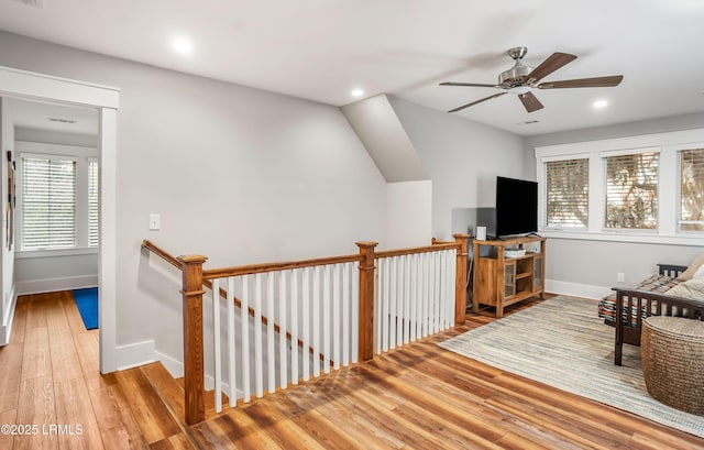 sitting room featuring hardwood / wood-style flooring