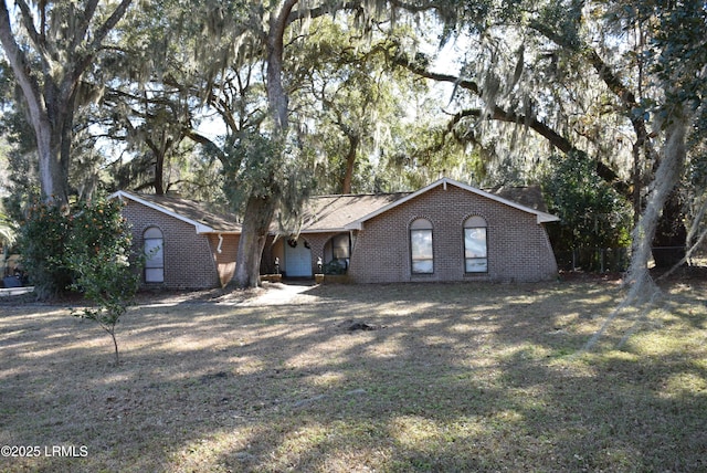 back of house featuring a lawn