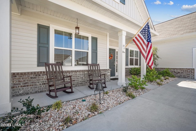 view of patio with covered porch