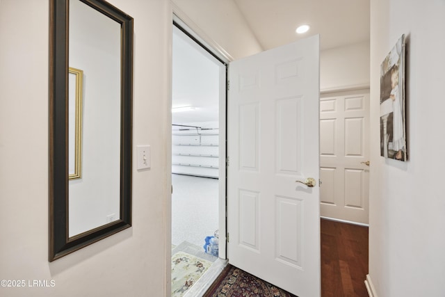 2 Lenox Ln, Hilton Head Island, SC 29926 - corridor with recessed lighting and wood finished floors