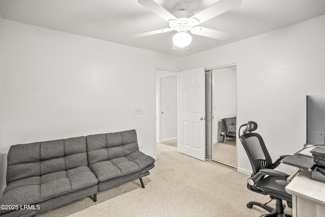 91 Heartstone Cir, Bluffton, SC 29910 - office area featuring carpet floors and ceiling fan