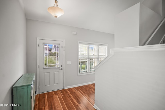 91 Heartstone Cir, Bluffton, SC 29910 - entryway with dark wood-style flooring and baseboards