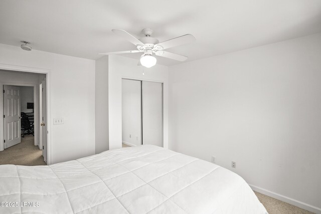 91 Heartstone Cir, Bluffton, SC 29910 - bedroom with carpet floors, a closet, and ceiling fan