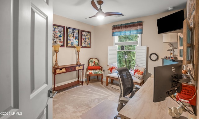 8 Battery Point Ln, Beaufort, SC 29902 - office featuring a ceiling fan and baseboards