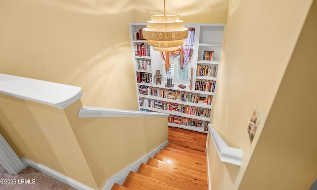 8 Battery Point Ln, Beaufort, SC 29902 - stairway with wood finished floors and baseboards