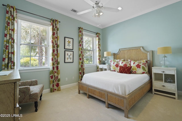 19 Lynnfield Pl, Bluffton, SC 29910 - bedroom featuring carpet floors, crown molding, and a ceiling fan