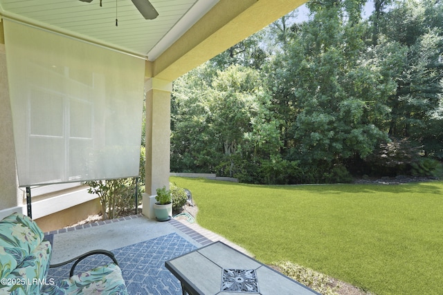 19 Lynnfield Pl, Bluffton, SC 29910 - view of patio / terrace featuring ceiling fan