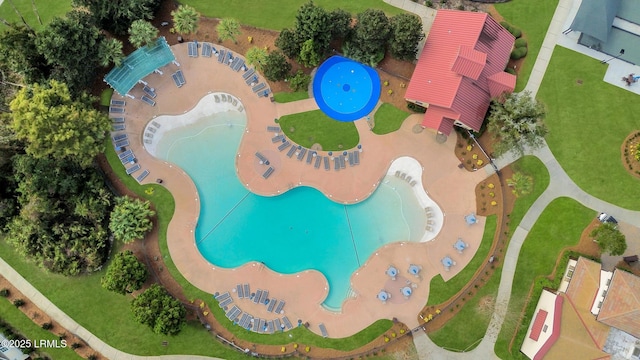 19 Lynnfield Pl, Bluffton, SC 29910 - drone / aerial view of a pool area