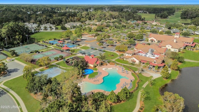 19 Lynnfield Pl, Bluffton, SC 29910 - aerial view of property and surrounding area featuring a pool and nearby suburban area