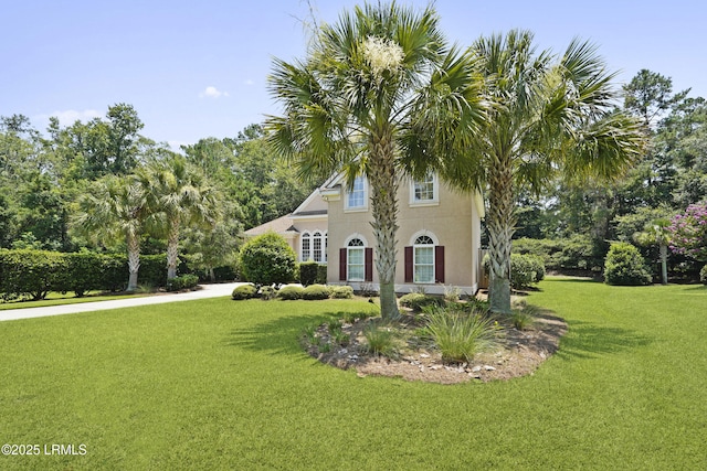 19 Lynnfield Pl, Bluffton, SC 29910 - view of front of home featuring a front lawn and stucco siding