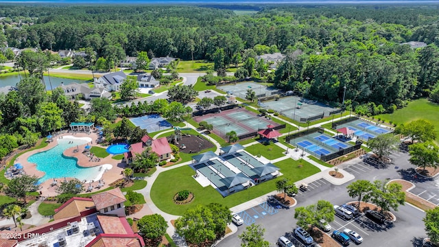 19 Lynnfield Pl, Bluffton, SC 29910 - drone / aerial view of a heavily wooded area