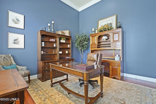 19 Lynnfield Pl, Bluffton, SC 29910 - office area with crown molding and light wood finished floors