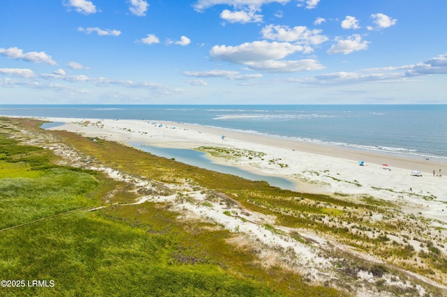 view of water feature featuring a view of the beach