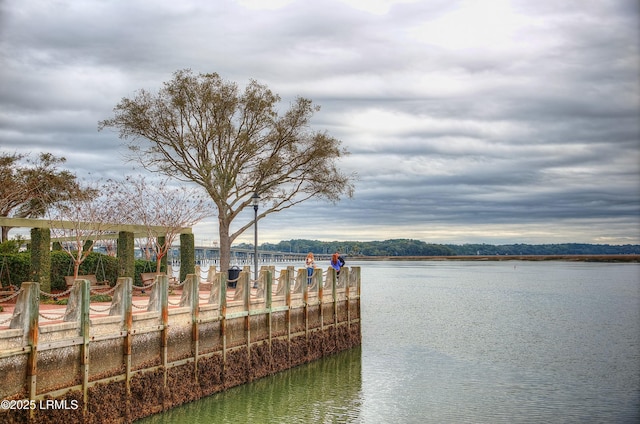 view of water feature