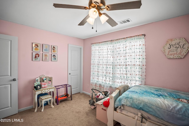 42 Kiawah Dr, Beaufort, SC 29906 - carpeted bedroom with baseboards and ceiling fan