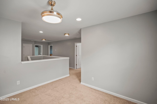42 Kiawah Dr, Beaufort, SC 29906 - empty room with light colored carpet, baseboards, recessed lighting, and attic access