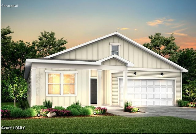1111 Salty Hammock Ct, Beaufort, SC 29902 - view of front of home featuring board and batten siding and driveway