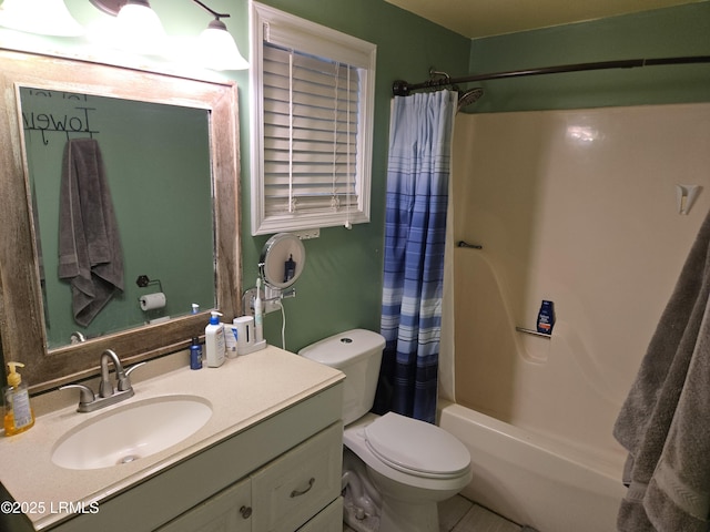 522 Meritta Ave, Beaufort, SC 29902 - bathroom with vanity and shower / bath combination with curtain