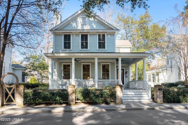 view of front facade featuring a porch