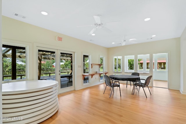 sunroom / solarium with french doors