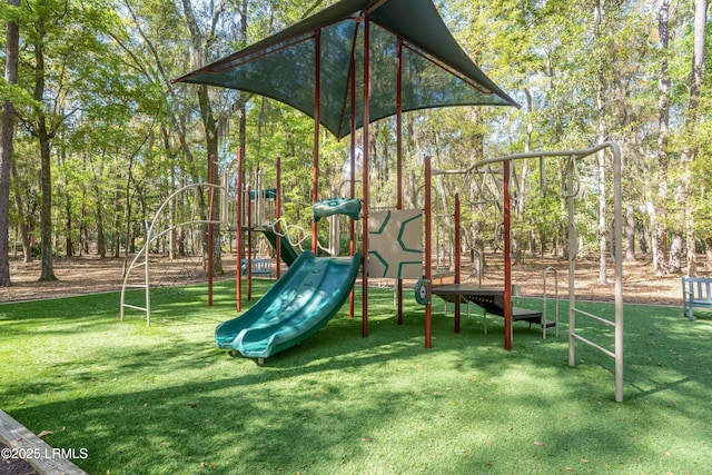 community play area featuring a lawn