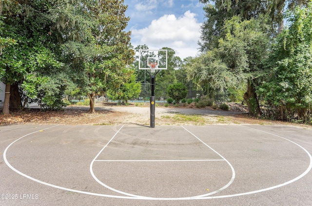 view of basketball court featuring community basketball court