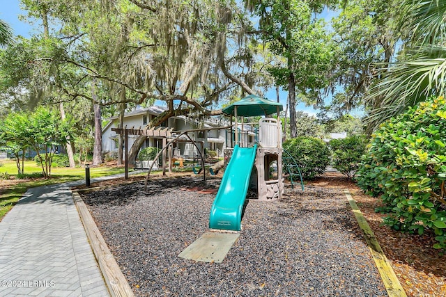 view of jungle gym