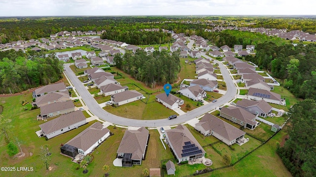 bird's eye view featuring a residential view