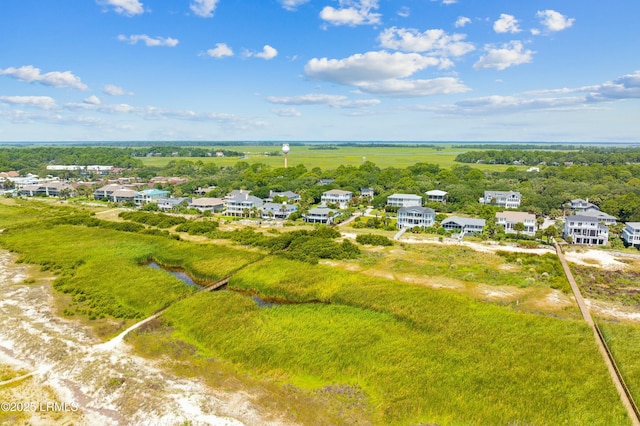 aerial view with a residential view