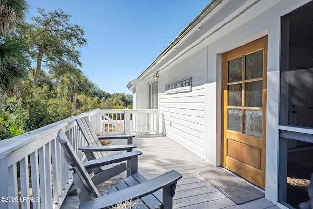 view of wooden deck